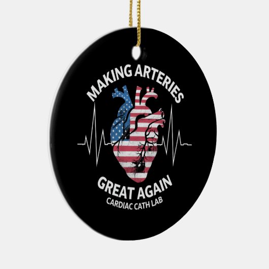 再び心臓素晴らしの血管を作る セラミックオーナメント (右)