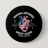 再び心臓素晴らしの血管を作る 缶バッジ (正面)