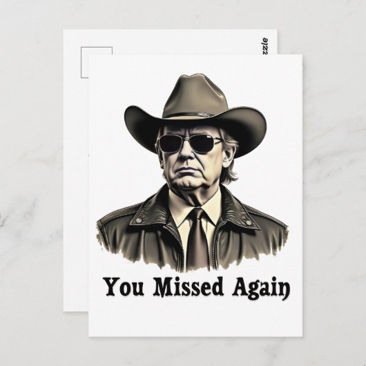 再び恋しく思カウボーイトランプ選挙 ポストカード (正面/裏面)