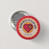 再び愛するために自分自身を開く 缶バッジ (正面&裏面)