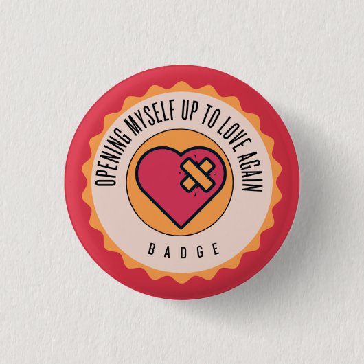 再び愛するために自分自身を開く 缶バッジ (正面)