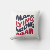 再び愛国的な政治おもしろいを誤る クッション (正面)