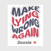 再び愛国的な政治おもしろいを誤る シール (シート)