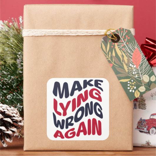 再び愛国的な政治おもしろいを誤る スクエアシール (クリスマス)