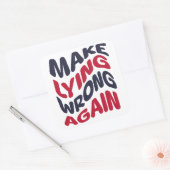 再び愛国的な政治おもしろいを誤る スクエアシール (封筒)