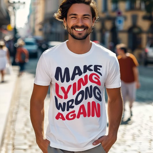 再び愛国的な政治おもしろいを誤る Tシャツ