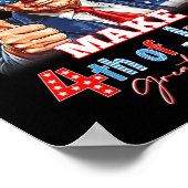 再び愛国的な花火素晴らしを7月4日に作る ポスター (角)