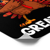 再び感謝の意素晴らし味を与える七面鳥トランプ ポスター (角)