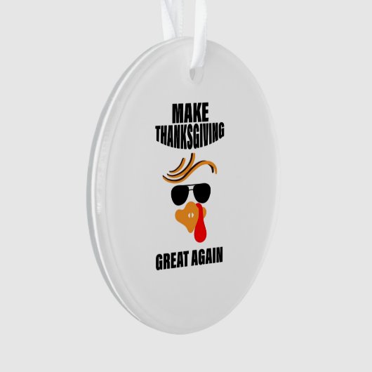 再び感謝祭を作素晴らしる、トルコおもしろいギフトI オーナメント (正面)