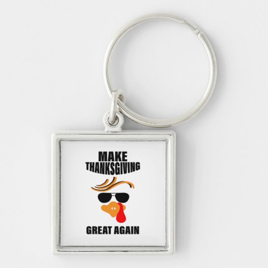 再び感謝祭を作素晴らしる、トルコおもしろいギフトI キーホルダー (正面)