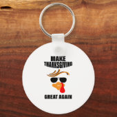 再び感謝祭を作素晴らしる、トルコおもしろいギフトI キーホルダー (正面)
