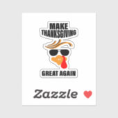 再び感謝祭を作素晴らしる、トルコおもしろいギフトI シール (シート)