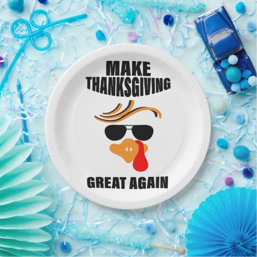 再び感謝祭を作素晴らしる、トルコおもしろいギフトI ペーパープレート (パーティー)