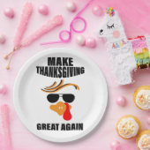 再び感謝祭を作素晴らしる、トルコおもしろいギフトI ペーパープレート (パーティー)