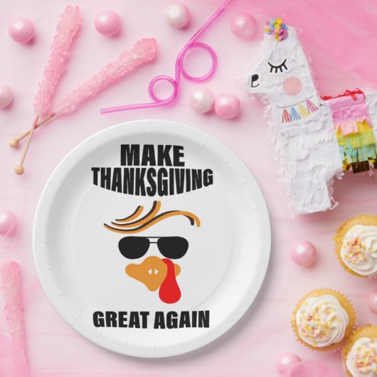 再び感謝祭を作素晴らしる、トルコおもしろいギフトI ペーパープレート (パーティー)