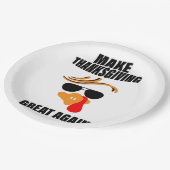 再び感謝祭を作素晴らしる、トルコおもしろいギフトI ペーパープレート (アングル)
