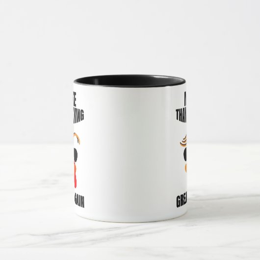 再び感謝祭を作素晴らしる、トルコおもしろいギフトI マグカップ (中央)