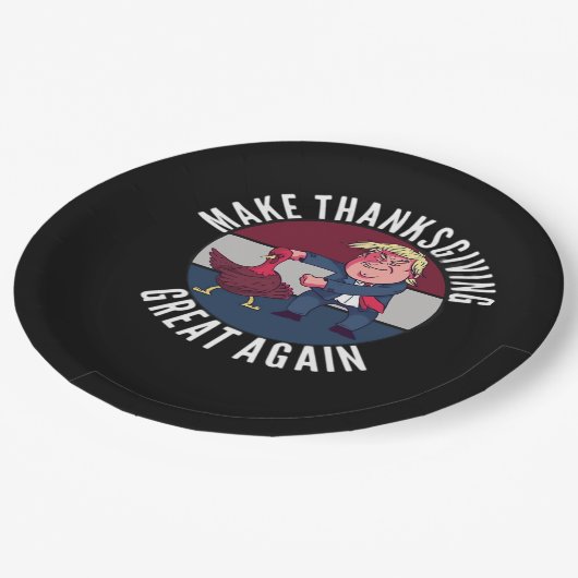 再び感謝祭を素晴らし作るトランプキン – クラシックP ペーパープレート (アングル)