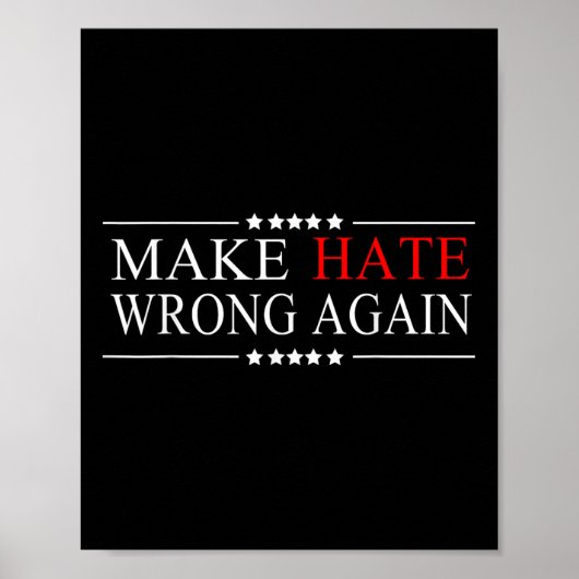 再び憎しみを間違えるアンチトランプ ポスター (正面)