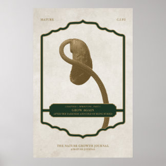 再び成長 – 成熟したデザインジャーナルのポスター ポスター