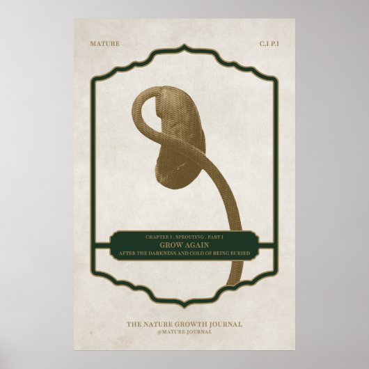 再び成長 – 成熟したデザインジャーナルのポスター ポスター (正面)