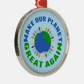 再び我々の惑星を素晴らし作る メタルオーナメント (右)