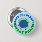再び我々の惑星を素晴らし作る 缶バッジ (正面&裏面)