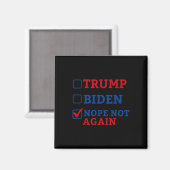 再び投票2024アンチトランプアンチバイデン氏 マグネット (正面/裏面)