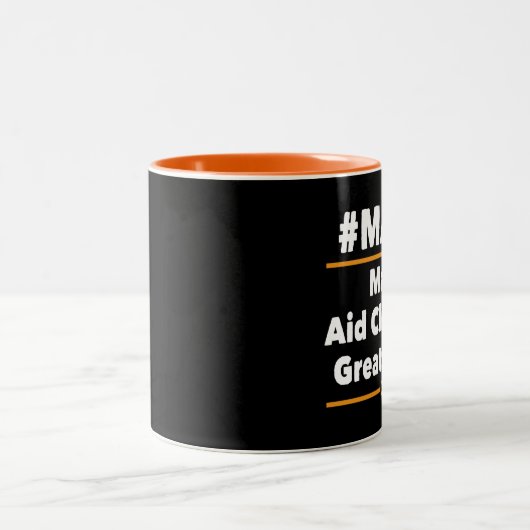 再び援助登山を行素晴らしう ツートーンマグカップ (中央)