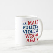 再び政治的暴力を間違える コーヒーマグカップ (正面右)