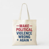 再び政治的暴力を間違える トートバッグ (裏面)