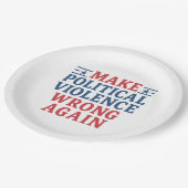 再び政治的暴力を間違える ペーパープレート (アングル)