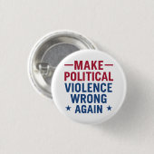再び政治的暴力を間違える 缶バッジ (正面&裏面)