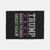 再び政治素晴らし上のおもしろいユーモアを フリースブランケット (正面(横))