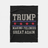 再び政治素晴らし上のおもしろいユーモアを フリースブランケット (正面)