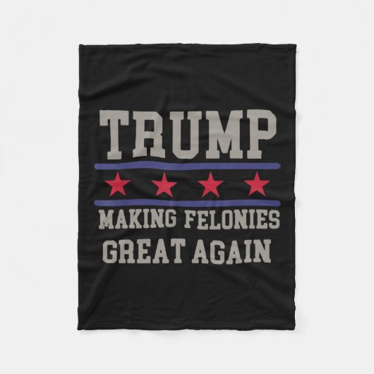 再び政治素晴らし上のおもしろいユーモアを フリースブランケット (正面)