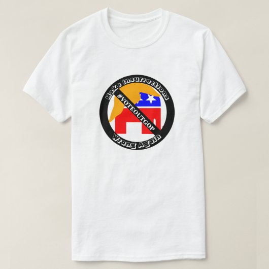 再び暴動を起#VOTEOUTGOP Tシャツ (デザイン正面)