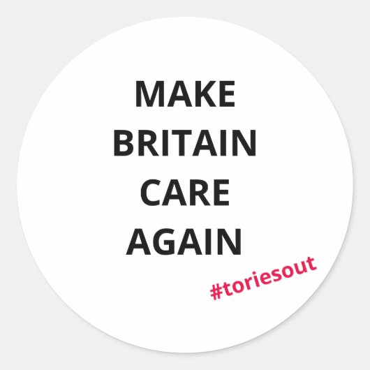 再び気にイギリスする(#toriesout) ラウンドシール (正面)