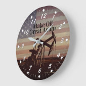再び油素晴らしする ラージ壁時計 (傾斜)