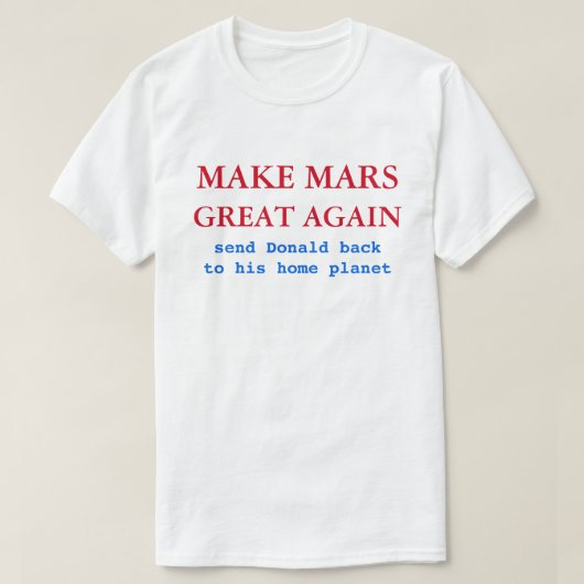 再び火星を作素晴らしるDonald おもしろい Trump 2020 Tシャツ (デザイン正面)