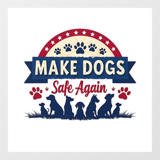 再び犬を安全にするトランプ選挙 ウィンドウサイン (シート)