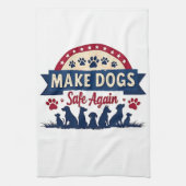 再び犬を安全にするトランプ選挙 キッチンタオル (縦)