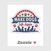 再び犬を安全にするトランプ選挙 シール (シート)