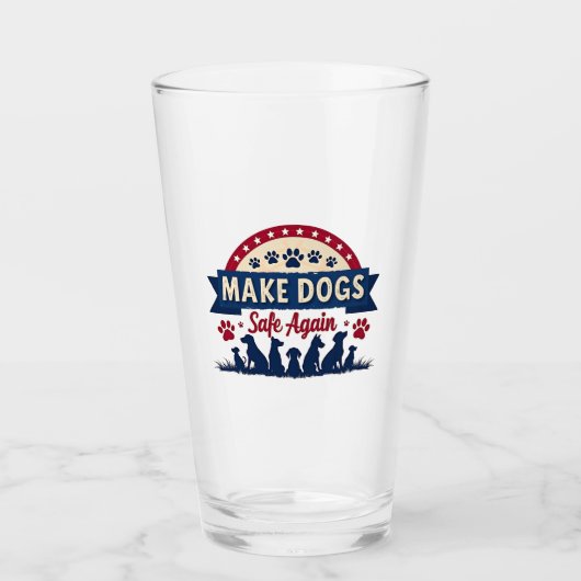 再び犬を安全にするトランプ選挙 タンブラーグラス (正面)