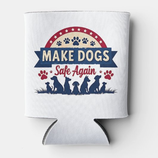 再び犬を安全にするトランプ選挙 缶クーラー (正面)
