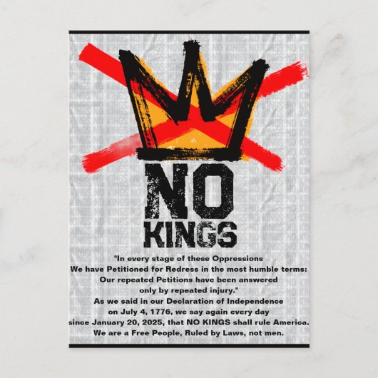 再び独立宣言 NO KINGS シーズンポストカード (正面)
