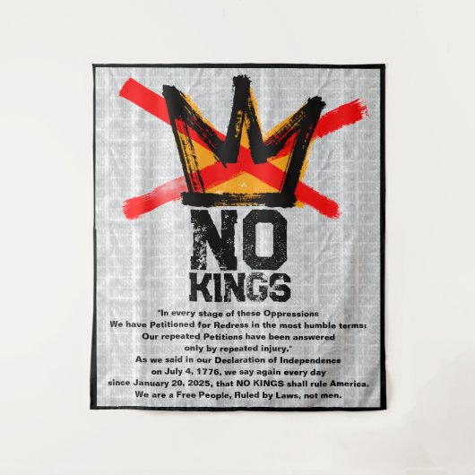 再び独立宣言 NO KINGS タペストリー (正面)