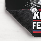 再び猫を安全にするおもしろい猫好きUsa国旗 マウスパッド (コーナー)