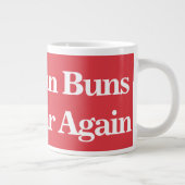 再び男のポニーテールを嫌がらせよう ジャンボコーヒーマグカップ (右)