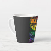再び目覚めたゲイおもしろい- LGBTQ+プライド カフェラテマグ (左アングル)